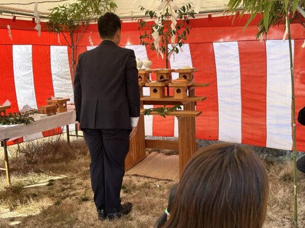 息子の新居の地鎮祭